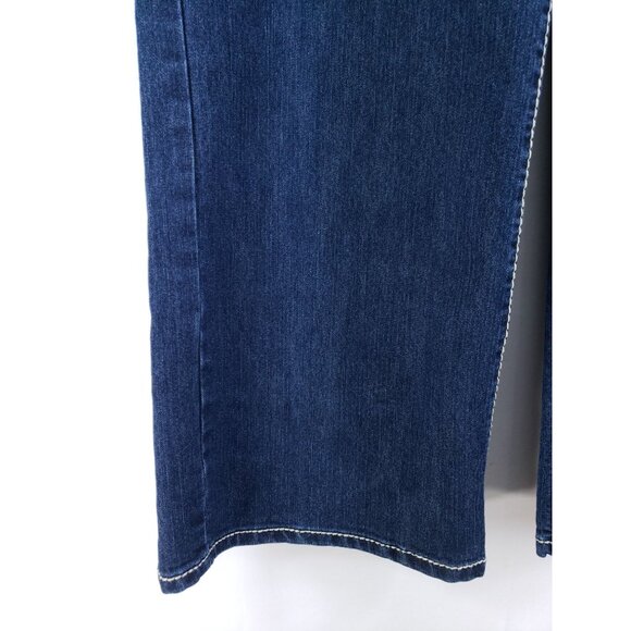 Nine West Womens Wide Leg Denim Jeans Size 24W Stretch Cotton Blend Blue - Picture 6 of 11